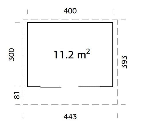 Zahradní domek Grace 11,2  m2 s posuvnými dveřmi s dvojitým sklem