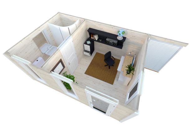 Zahradní domek Grace 12,4 + 4,1  m2