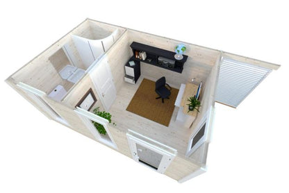 Zahradní domek Grace 12,4 + 4,1  m2