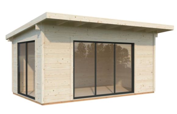 Zahradní domek Grace 14,1  m2 s posuvnými dveřmi s dvojitým sklem