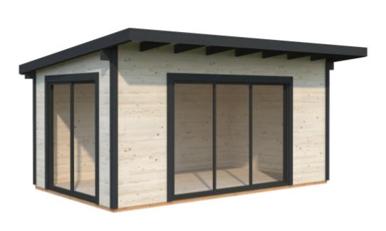 Zahradní domek Grace 14,1  m2 s posuvnými dveřmi s dvojitým sklem