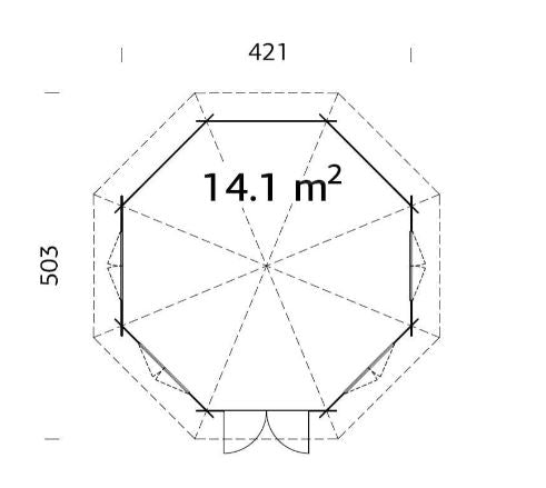 ZAHRADNÍ DOMEK Hanna 14,1 m2