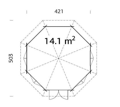 ZAHRADNÍ DOMEK Hanna 14,1 m2