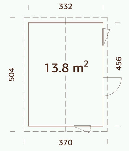 ZAHRADNI DOMEK Hedwig 13,6 m2