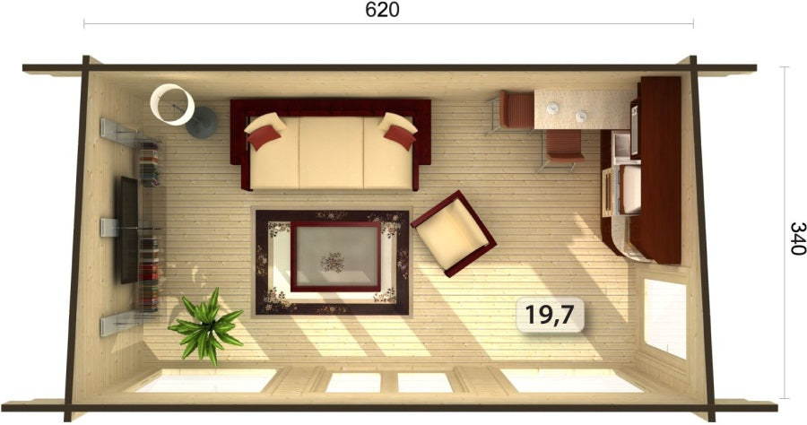 ZAHRADNÍ DOMEK Heidi 19,7 m2