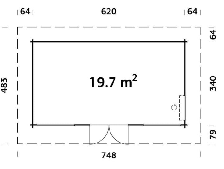 ZAHRADNÍ DOMEK Heidi 19,7 m2
