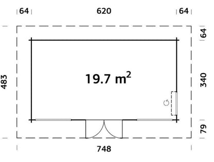 ZAHRADNÍ DOMEK Heidi 19,7 m2