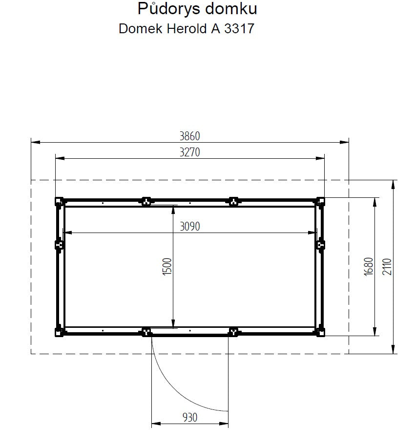 Zahradní domek HEROLD A3317  4,7 m2