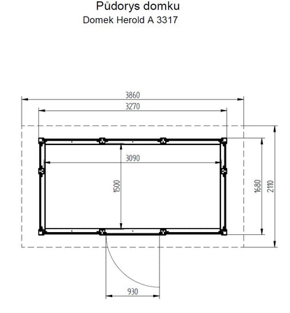Zahradní domek HEROLD A3317  4,7 m2