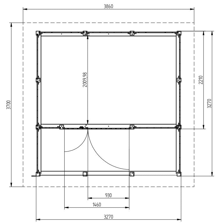 Zahradní domek HEROLD A3322 Plus s terasou (6,3 + 3,1 m2)