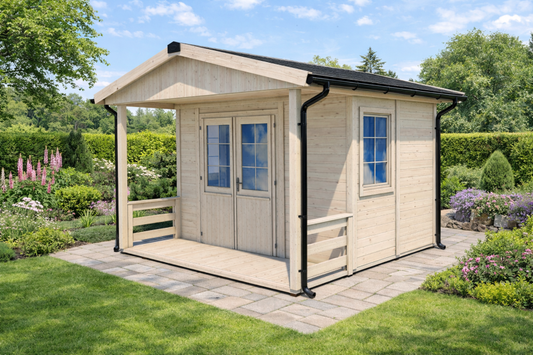 Zahradní domek HEROLD A3322 Premium s terasou (6,3 + 3,5 m2)