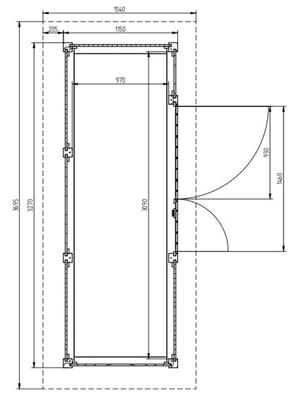 Zahradní domek HEROLD P3311b 2,9 m2