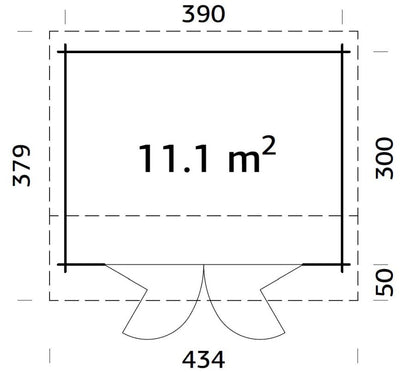Zahradní domek INES 11,1 m2