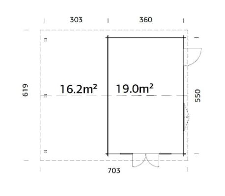 ZAHRADNÍ DOMEK Irene 19,0 + 16,2  m2