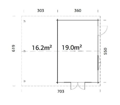 ZAHRADNÍ DOMEK Irene 19,0 + 16,2  m2