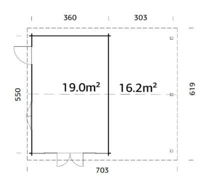 ZAHRADNÍ DOMEK Irene 19,0 + 16,2  m2