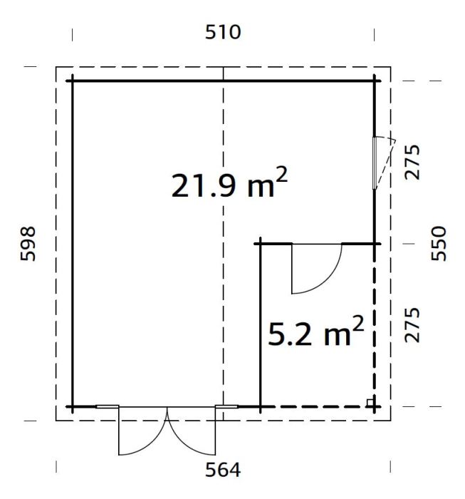 Zahradní domek Irene 21,9 + 5,2 m2