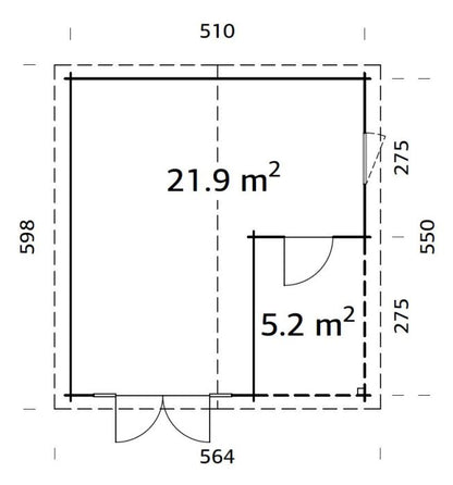 Zahradní domek Irene 21,9 + 5,2 m2