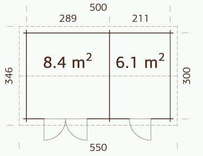 ZAHRADNÍ DOMEK Jari 14,5 m2