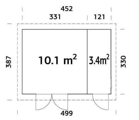ZAHRADNÍ DOMEK Kalle 13,5 m2