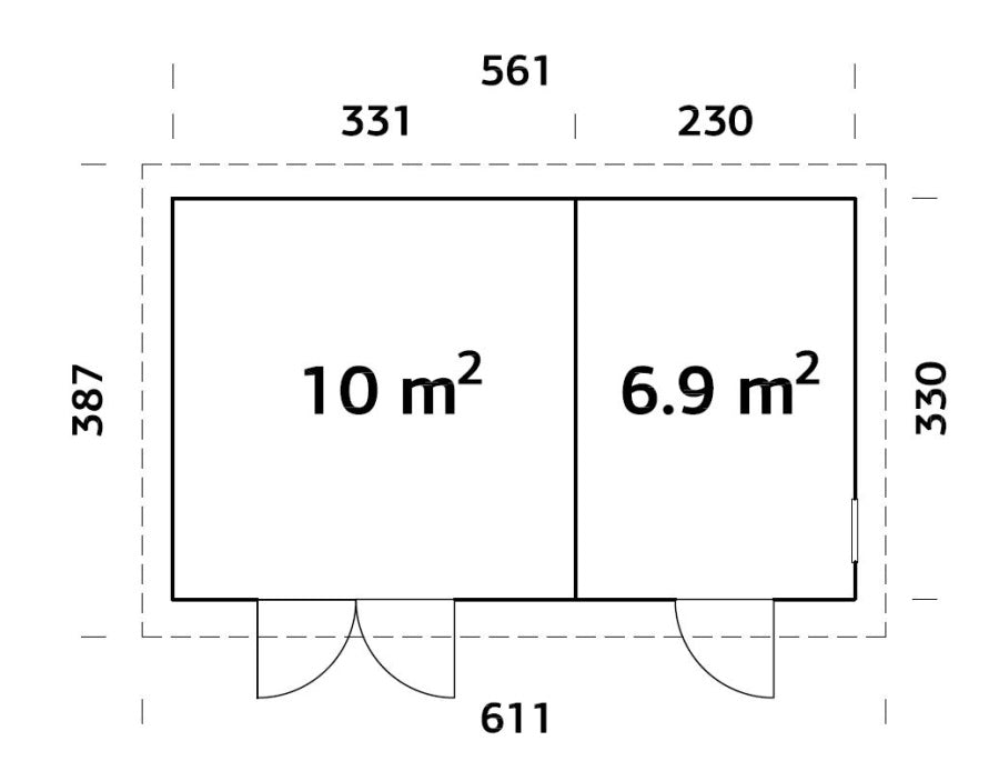 ZAHRADNÍ DOMEK Kalle 16,9 m2