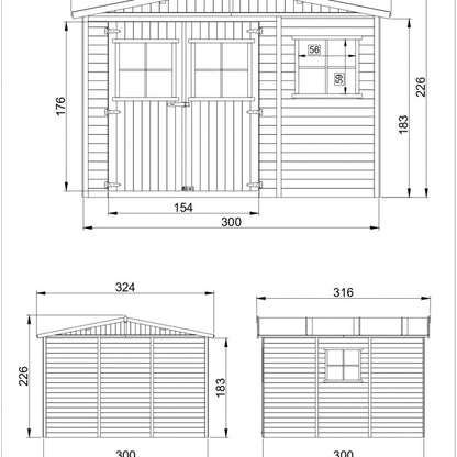 Zahradní domek KETER PENT Signature VERTICAL domek 9x7 - hnědý