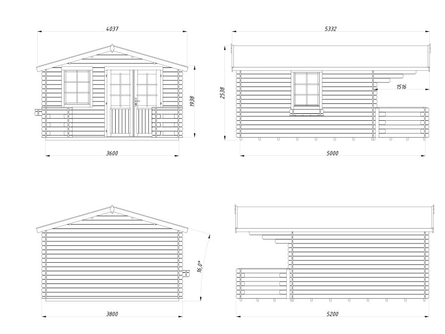 ZAHRADNÍ DOMEK Kristian 12,6 + 4,9 m2