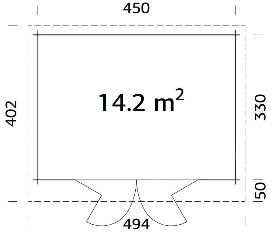 Zahradní domek LEA 14,2 m2