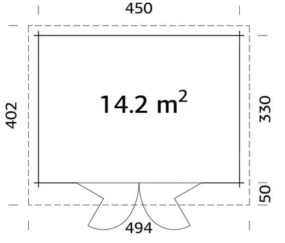 Zahradní domek LEA 14,2 m2