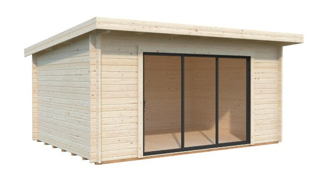 Zahradní domek LEA 14,2 m2 s posuvnými dveřmi s dvojitým sklem