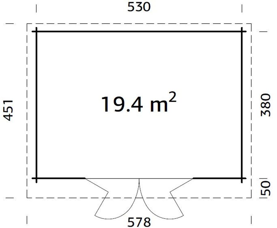 Zahradní domek LEA 19,4 m2