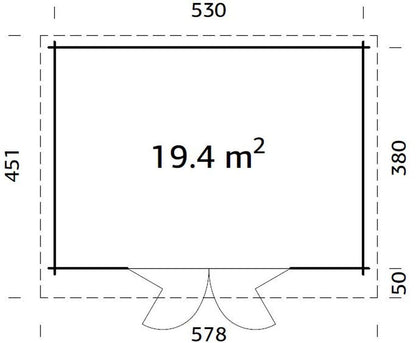 Zahradní domek LEA 19,4 m2