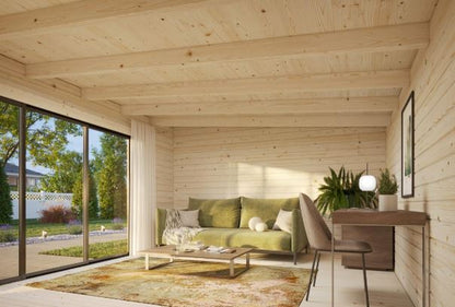 Zahradní domek LEA 19,4 m2 s posuvnými dveřmi s dvojitým sklem