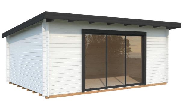 Zahradní domek LEA 19,4 m2 s posuvnými dveřmi s dvojitým sklem