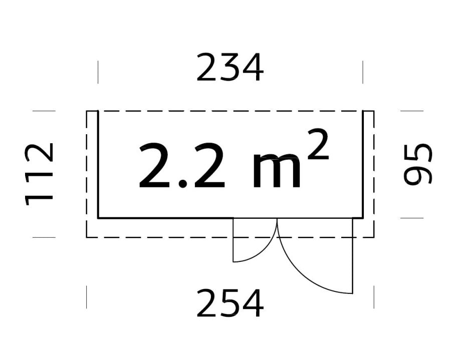 Zahradní  přístavek  Leif 2,2 m2