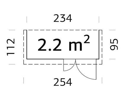 Zahradní  přístavek  Leif 2,2 m2