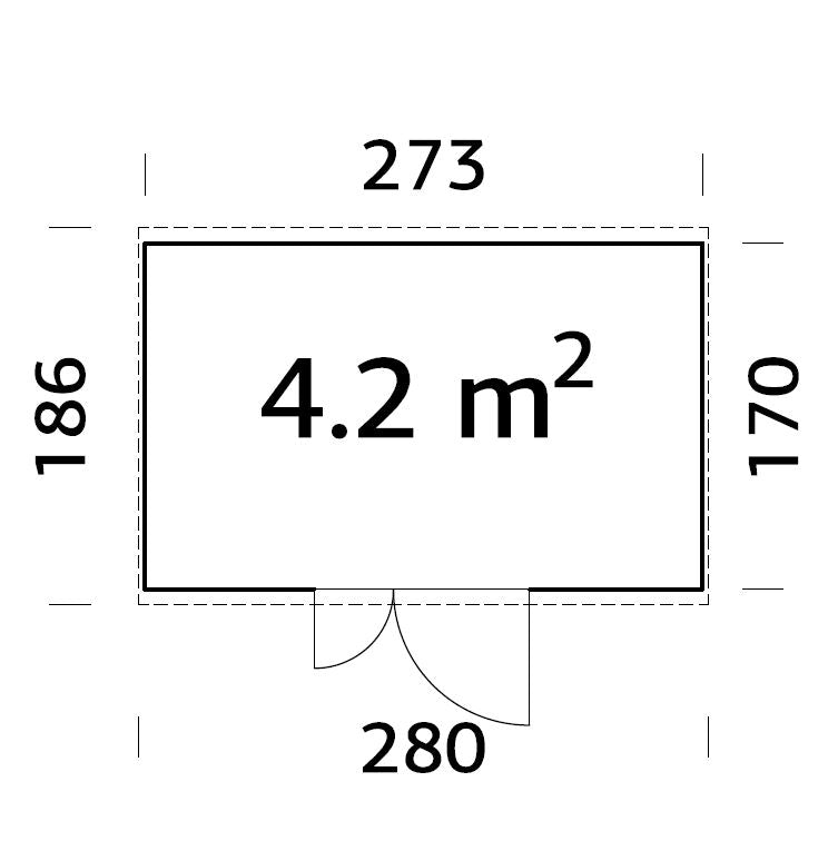 Zahradní domek Leif 4,5 m2