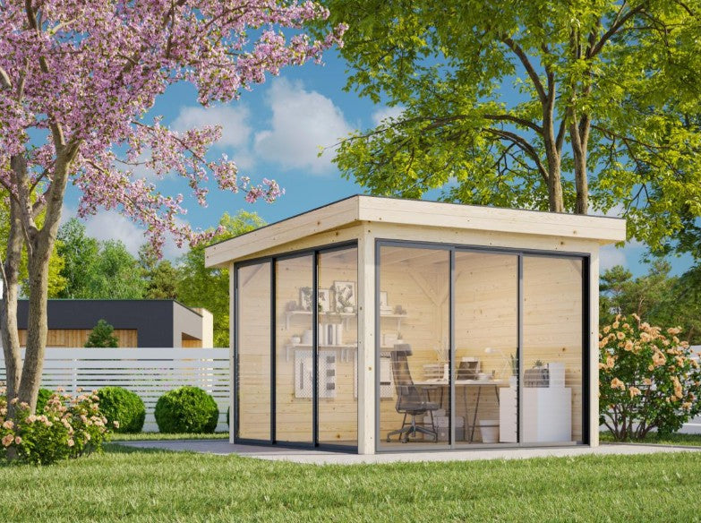 Zahradní domek Lenna 8,3 m2 s posuvnými dveřmi s dvojitým sklem