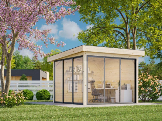 Zahradní domek Lenna 8,3 m2 s posuvnými dveřmi s dvojitým sklem