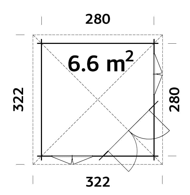 Zahradní domek MELANIE 6,9 m2