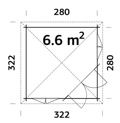 Zahradní domek MELANIE 6,9 m2