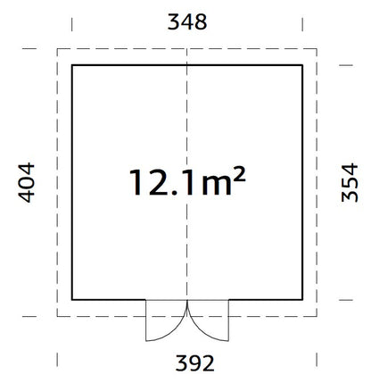 Zahradní domek na nářadí Lucas 12,1 m2