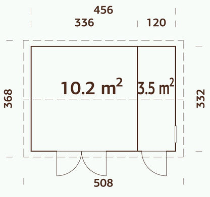 ZAHRADNÍ DOMEK Olaf 13,5 m2