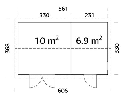 ZAHRADNÍ DOMEK Olaf 16,9 m2