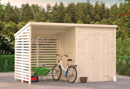 Zahradní domek s dřevníkem Leif 3,0 + 2,9  m2