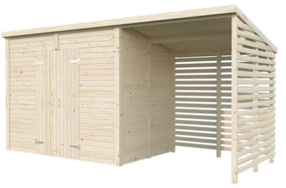 Zahradní domek s dřevníkem Leif 4,5 + 2,9  m2