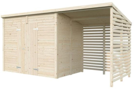 Zahradní domek s dřevníkem Leif 4,5 + 2,9  m2