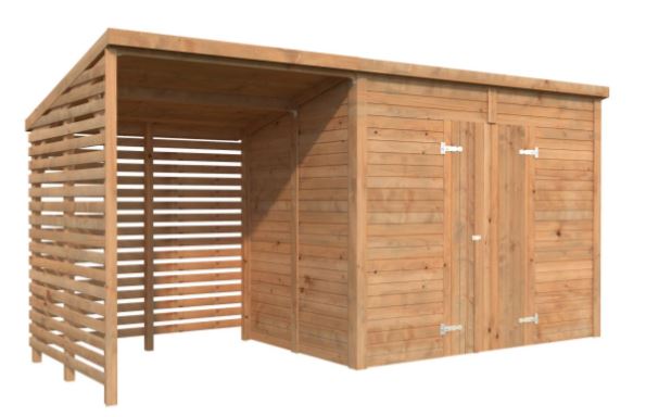 Zahradní domek s dřevníkem Leif 4,5 + 2,9  m2