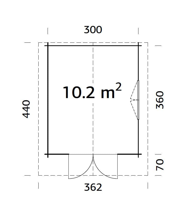 ZAHRADNÍ DOMEK Sally 10,2 m2