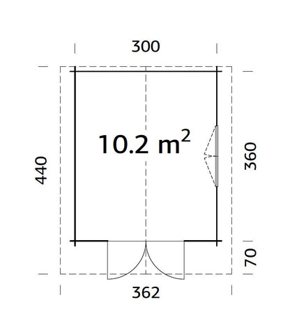 ZAHRADNÍ DOMEK Sally 10,2 m2